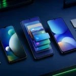 Smartphones intermediários com componentes de memória e armazenamento